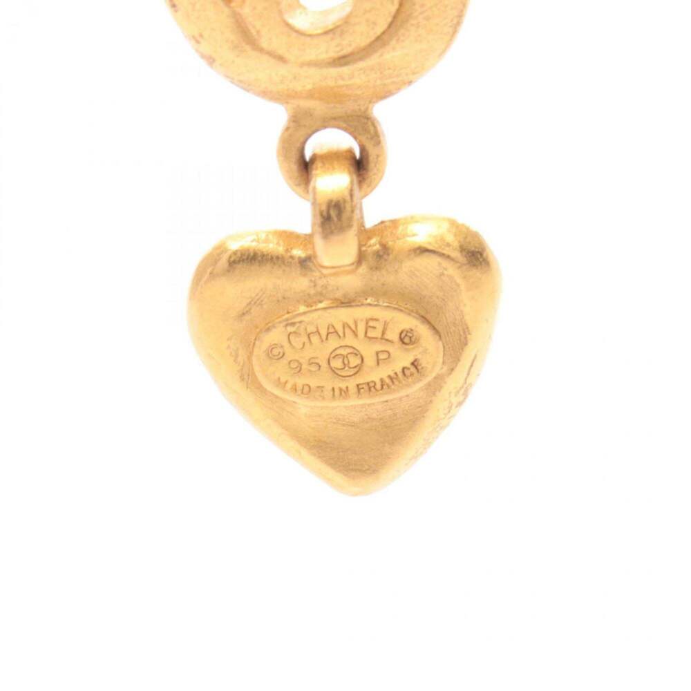 CHANEL Authentic Gold Logo Earrings - Picture 3 of 5